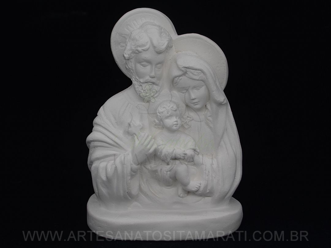Detalhes do produto Busto Sagrada Família Gesso